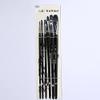 6pcs/Set Round Head Weasel Hair Mixed Hair Black Wood Pole Art Supplies Oil Painting Brush Watercolor Artist Brushes Art view 3