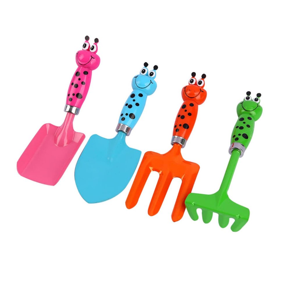 UPKOCH Kids Gardening Tool Set Multi-Function Trowel Shovel and Rake Sturdy and Ergonomic Design for Boys and Girls Gardening Activities Random Color