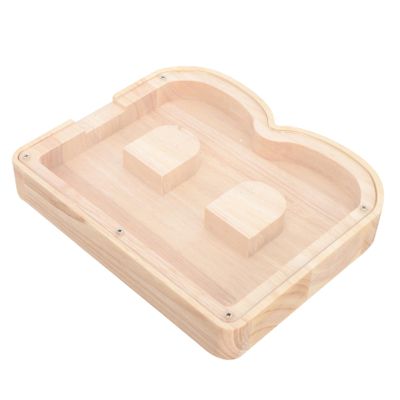 Abaodam Wooden Saving Pot with Transparent Side Decorative Money Box for Large Capacity Coin Bank for Home Decor Teaching Savings Present for Birthdays and Festivals