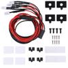 EVTSCAN LED Roof Luggage Rack Lamp Square Lampshade Enhance Simulation Operation 4 SCX10 II 90046 90047 RC Car (4LED) view 1