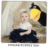 BESPORTBLE Animal Head Shape Finger Puppets Cute Crow Finger Puppet for Parent Bonding Lightweight and Portable Fun Role Play and Storytelling Activity view 4