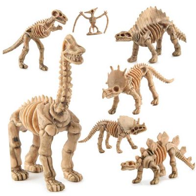 BRIGHTFUFU 12Pcs Mini Dinosaur Skeleton Model Lifelike Decor for Educational for Dinosaur Themed Parties Home Office and Bar Decorations