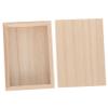 Vaguelly Creative Wooden Poker Cards Storage Box Lid Unfinished Wood for Poker and Trading Card Games view 1