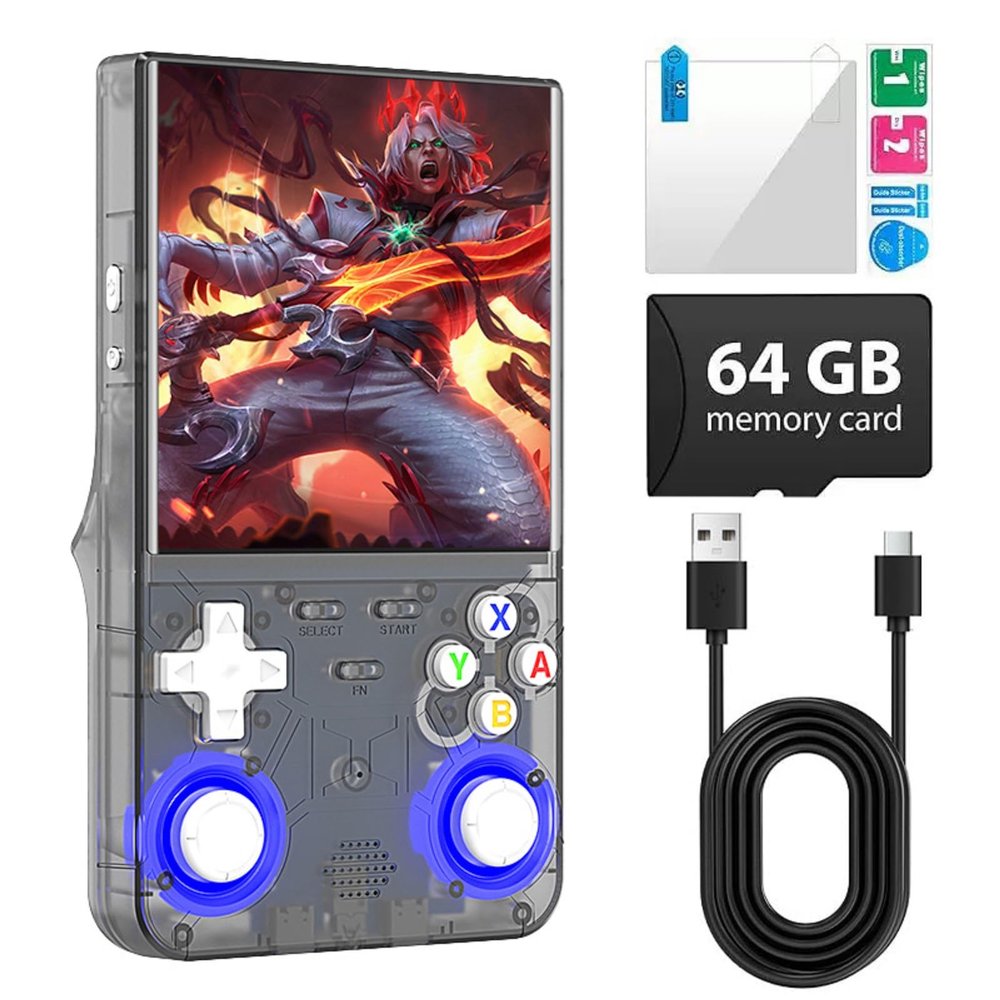 R36 Ultra Retro Handheld Game Console with 4.0-Inch IPS Screen, Preloaded 20000+ Classic Games, Open Source Linux Emulator with WiFi for Multiplayer, Portable Travel Gaming System for Adults & Kids