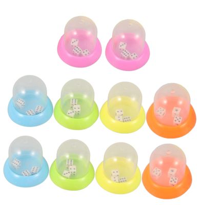Abaodam 10Pcs Dice Cups Shaking Cup for Easy to Clean Interactive Dice Container for