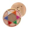 TOYANDONA 1 Set Wooden Chinese Checkers Game for Board and Pegs Educational Plaything for Developing Intelligence and Coordination Fun Family Activity for Travel Parties view 1