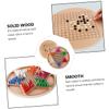 TOYANDONA 1 Set Wooden Chinese Checkers Game for Board and Pegs Educational Plaything for Developing Intelligence and Coordination Fun Family Activity for Travel Parties view 4