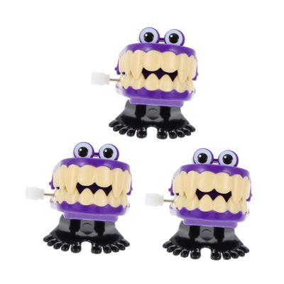 BESPORTBLE 3pcs Wind-up Jumping Teeth Toys for Boy Girl Months Teether Teething Relief Simulated Teeth Toy
