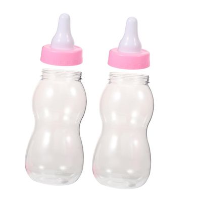 Abaodam 2Pcs Transparent Bottle Money Bank Creative Coin Bank for Shower Favors Capacity Savings Pot Pink Decorative Container for Birthday