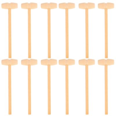 Milisten 12pcs Wood Hammer Toy Mini Mallet for Toddlers Toy Tools Gavel Hand Eye Coordination Manipulation for Boys and Girls