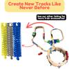 Long Wooden Train Flexi Tracks | Compatible with Brio, Thomas, Hape, IKEA, Melissa and Doug | Set of 3 (Matte Lilac Purple) view 4