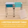 Back2School Express Adjustable Double Sensory Table with Lids, Kids Furniture, Seafoam/Turquoise view 3