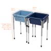 Back2School Express Double Sensory Table with Lids, Adjustable Table, Navy/Powder Blue view 2
