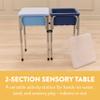 Back2School Express Double Sensory Table with Lids, Adjustable Table, Navy/Powder Blue view 3