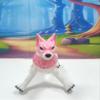 3D Printed Articulated Pink Wolf view 2