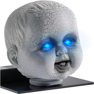 Creepy Doll Head EMF Device Paranormal Ghost Hunting Equipment (blue)