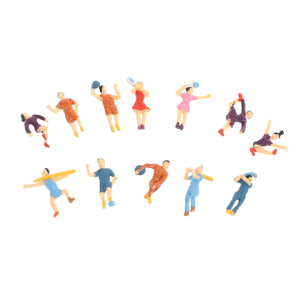 Angoily 12pcs DIY Miniature People Figures for Boys and Girls Plastic People Models Safe Painted for Table Layout Decorations