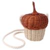 FRCOLOR Cross Body Pouch Hand Woven Rattan Basket Bag for Boys Mini Storage Purse Lightweight Durable Change Purse for Creative Play and Photography Props view 1