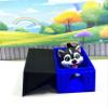 3D Printed Dog with Dog House, Articulated Baby Husky Chibi Edition Toy, Posable and Movable Head and Joints Animal, Fidget ADHD Autism Toy CH001-1X-BH view 4