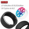 BRCatWPark RC Highway Tires Wheel for 1/8 Typhon 6s BLX,1/7 Infraction 6S BLX/Limitless,RC Wheel Rim & Rubber Highway Tires RC Drift Wheels and Tires,Blue Pink view 2