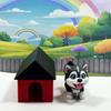 3D Printed Dog with Dog House, Articulated Baby Husky Chibi Edition Toy, Posable and Movable Head and Joints Animal, Fidget ADHD Autism Toy CH001-1X-RH view 2