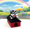 3D Printed Dog with Dog House, Articulated Baby Husky Chibi Edition Toy, Posable and Movable Head and Joints Animal, Fidget ADHD Autism Toy CH001-1X-RH view 3