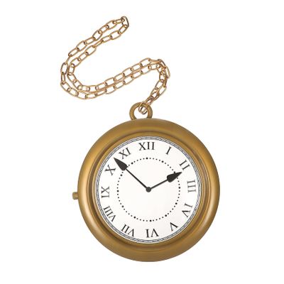 FRCOLOR Retro Big Clock Necklace Cosplay Jewelry for Parties Stylish Toy Decor for Halloween