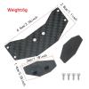 RC Rear Wing Spoiler 6.5cmx2.8cm RC Off Road Accessories Carbon Fiber for Micro-b 2WD Buggy 1: 24, Bolt on view 3