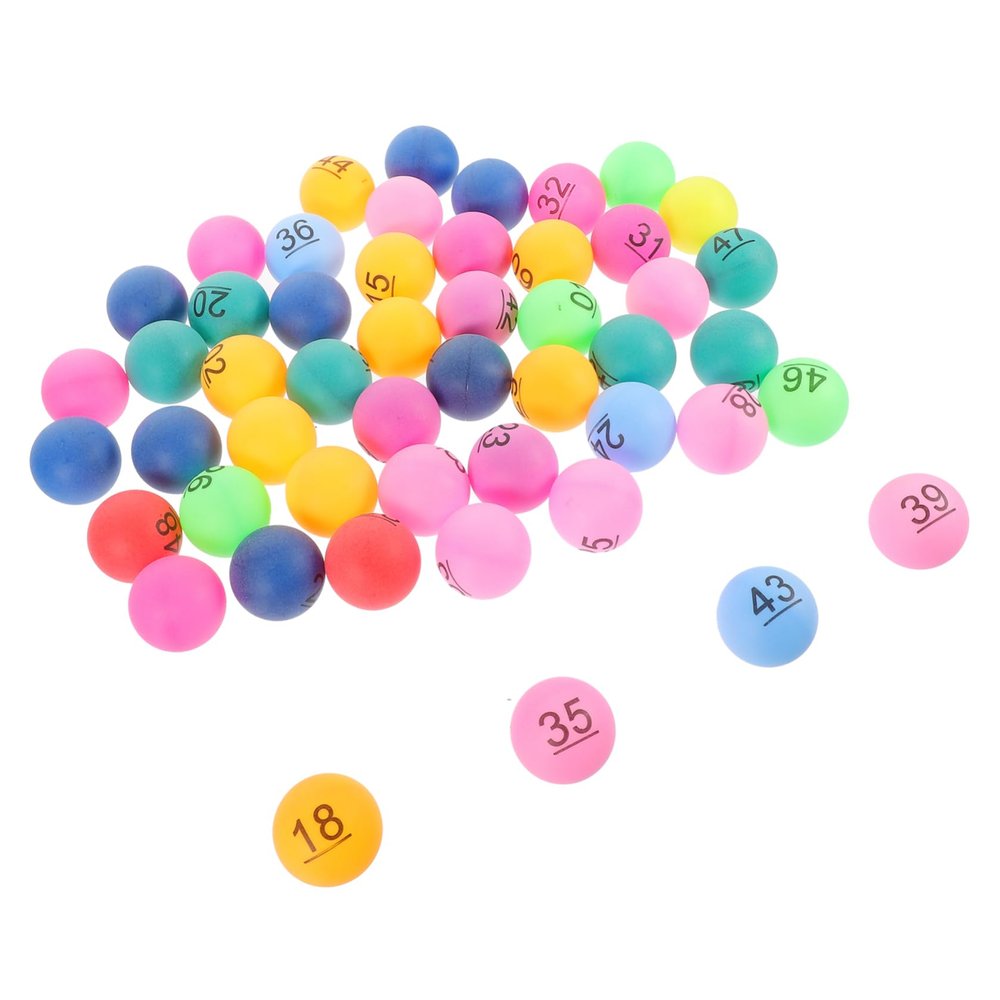LIOOBO 50pcs Lottery Game Balls Pong Balls for Party Games Seamless