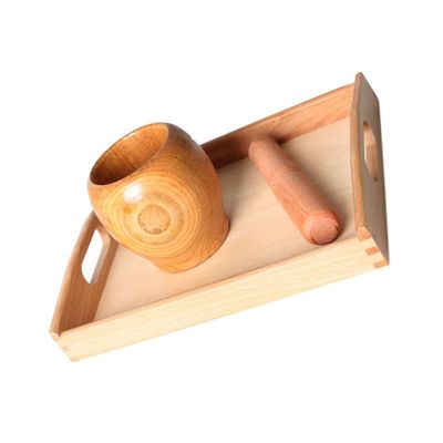Abaodam Wooden Garlic Masher Toy for Boys and Girls Creative Kitchen Educational Tool for Preschool Learning for Boys and Girls Ages 3 and Up Fun Cooking Playset
