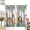 SYZWWSYX Kids Safari Animal Curtains, Woodland Jungle Cute Lion Bear Green Leafs Flowers Window Treatments for Bedroom Living Room Kitchen Nursery Drapes 2 Panel Sets, 42x45 Inch view 4