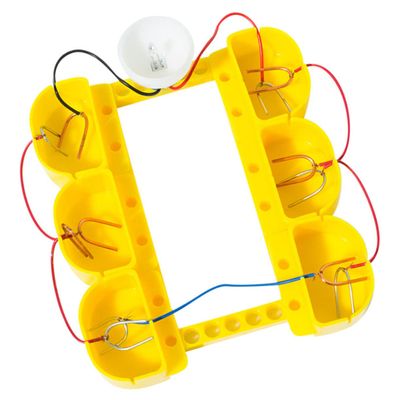 Abaodam 1 Set Yellow Zinc Copper Science Experiment Kit Plastic Science Experiment Kit for