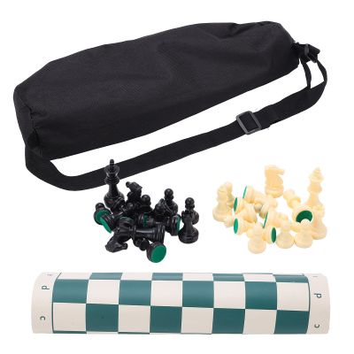 FRELEAN PVC Travel Chess Set | Foldable & Tear - Proof for Indoor/Outdoor Play | Portable Chess Board with Storage Bag | Lightweight 294g for Juniors/Adults