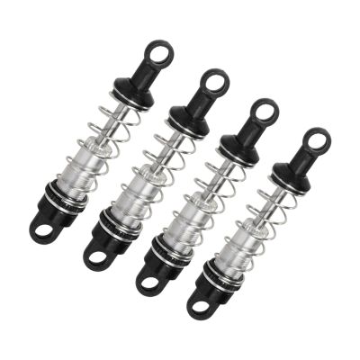 4Pcs Shock Absorbers Dampers 60 mm Sturdy Impact Resistant Vehicle Parts RC Shocks 1/12 Scale for MN78 MN98V2 MN82 MN168 D90, Black