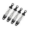 4Pcs Shock Absorbers Dampers 60 mm Sturdy Impact Resistant Vehicle Parts RC Shocks 1/12 Scale for MN78 MN98V2 MN82 MN168 D90, Black view 1