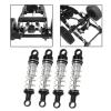4Pcs Shock Absorbers Dampers 60 mm Sturdy Impact Resistant Vehicle Parts RC Shocks 1/12 Scale for MN78 MN98V2 MN82 MN168 D90, Black view 4
