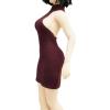 1:12 Scale Women Dress Mini Doll Elastic Dress Miniature Casual Stylish Fashion Clothing for 6'' Action Figure Body Accessory, red view 3