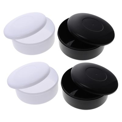 HONITANO 4pcs Plastic Go Chess Pieces Storage Container Black White Game Stones Box Cover Lightweight and Design for Easy Organization and Cleaning