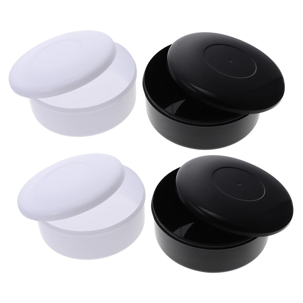 HONITANO 4pcs Plastic Go Chess Pieces Storage Container Black White Game Stones Box Cover Lightweight and Design for Easy Organization and Cleaning