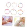 BESPORTBLE 6Pcs Cartoon Jewelry Bracelets Beaded Bracelets with Unique Shapes Crown Heart Envelope Flower Cloud Elastic Accessories view 3