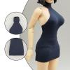 1:12 Scale Women Dress Mini Doll Elastic Dress Miniature Casual Stylish Fashion Clothing for 6'' Action Figure Body Accessory, Dark Blue view 4