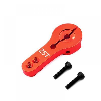 Aluminum RC Servo Horn Arm Set 25T M3 Metal Compatible with MG995 E9001 Futaba Savox Xcore HL PowerHD JX SPT Dspower DIY Car Toys(25T red)
