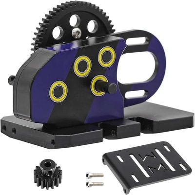 AMK 1/10 Overdrive 30% Metal Differential Transmission with Skid Plate Compatible with RC Crawler Element Gspeed(Purple)