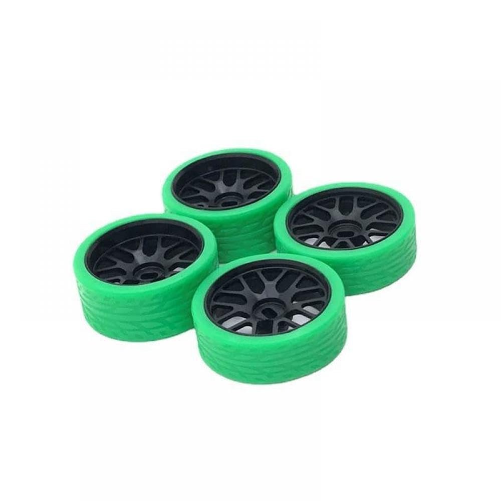 26.5mm Metal Upgraded Color Racing Tire Compatible with 1/28 RC Car Models 284121 K969 K979 K989 K999 P929 P939 Q Z RC01(Black Yellow)