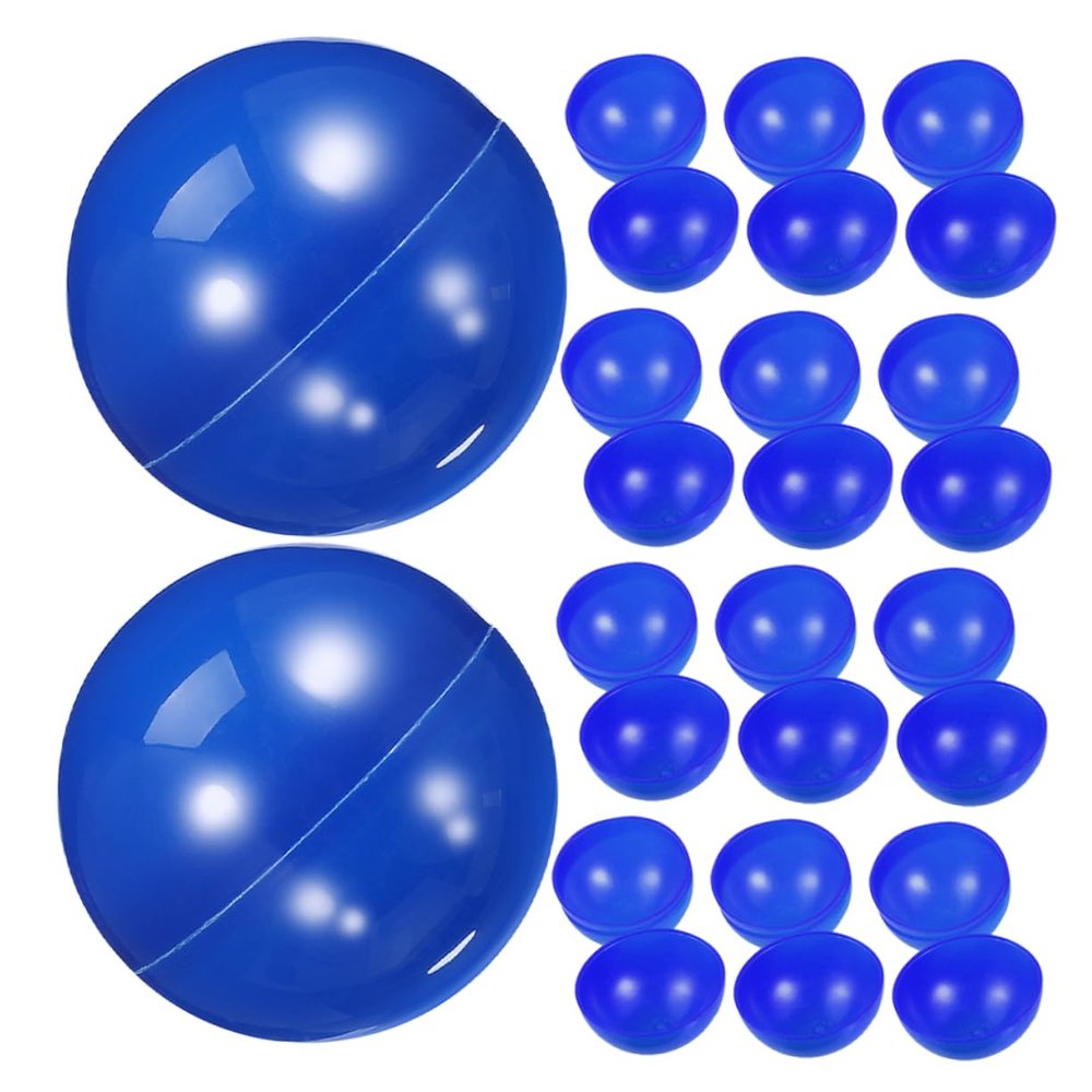SOLUSTRE 20pcs Raffle Drawing Balls Hollow Plastic Spheres for Bingo Games Prize Draws Party Activities Blue Raffle Balls for Family Game Nights