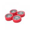 26.5mm Metal Upgraded Color Racing Tire Compatible with 1/28 RC Car Models 284121 K969 K979 K989 K999 P929 P939 Q Z RC01(Silver red) view 1