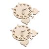 DOITOOL 2sets Wooden DIY Clock Puzzle Parts Montessori Learning Toy for Boys and Girls Math Education view 1