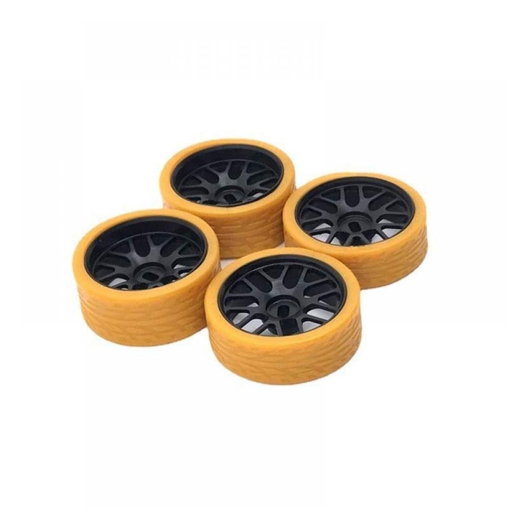26.5mm Metal Upgraded Color Racing Tire Compatible with 1/28 RC Car Models 284121 K969 K979 K989 K999 P929 P939 Q Z RC01(Black Green)