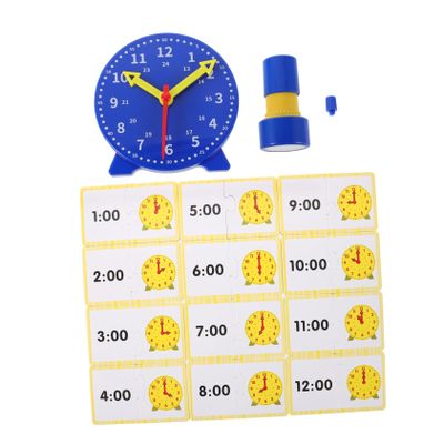 Toddmomy 1Set Teaching Clocks Set Interactive Learning Tools with Hand Linkage for Classroom and Home Use Encourages Independent Learning Safe Friendly Materials