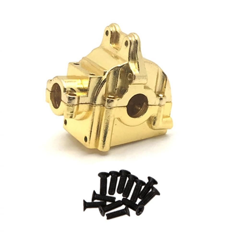 144001 Compatible Metal Gear Box Shell Differential Housing Gearbox Compatible with 144001 144002 144010 124016 124019 Parts(Golden 1PCS)
